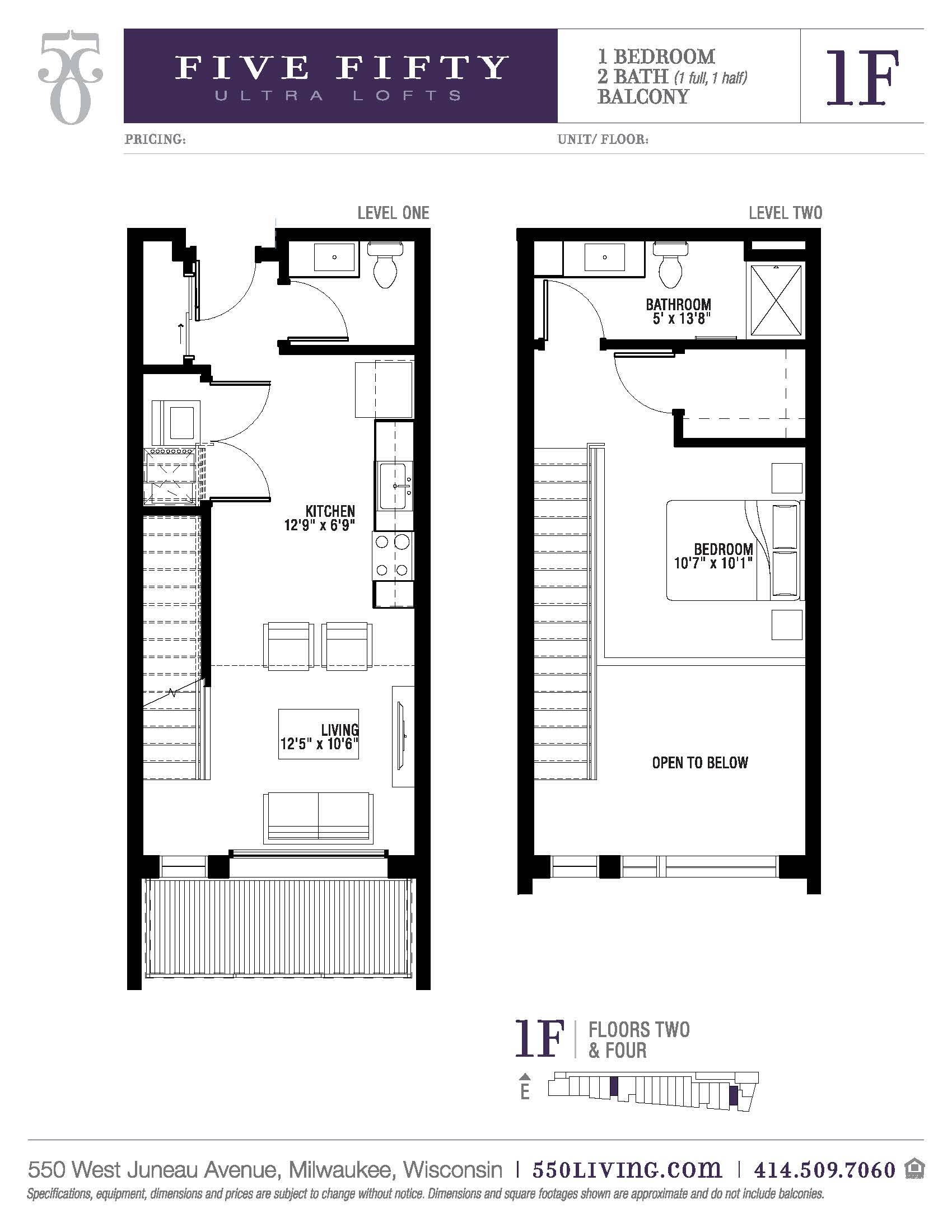 One Bed Loft 1F