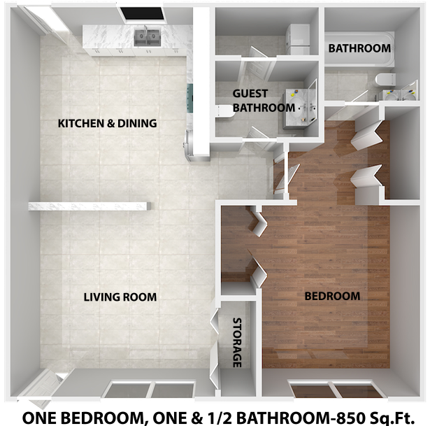 Axis 1 Bed 1.5 Bath Floorplan.png
