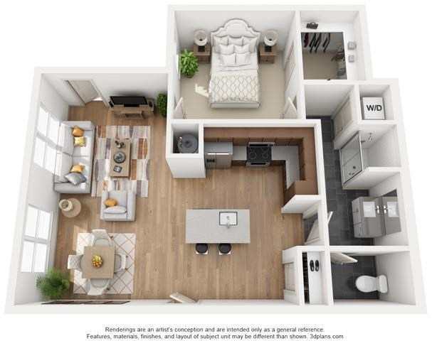 1 bedroom apartments under 500
