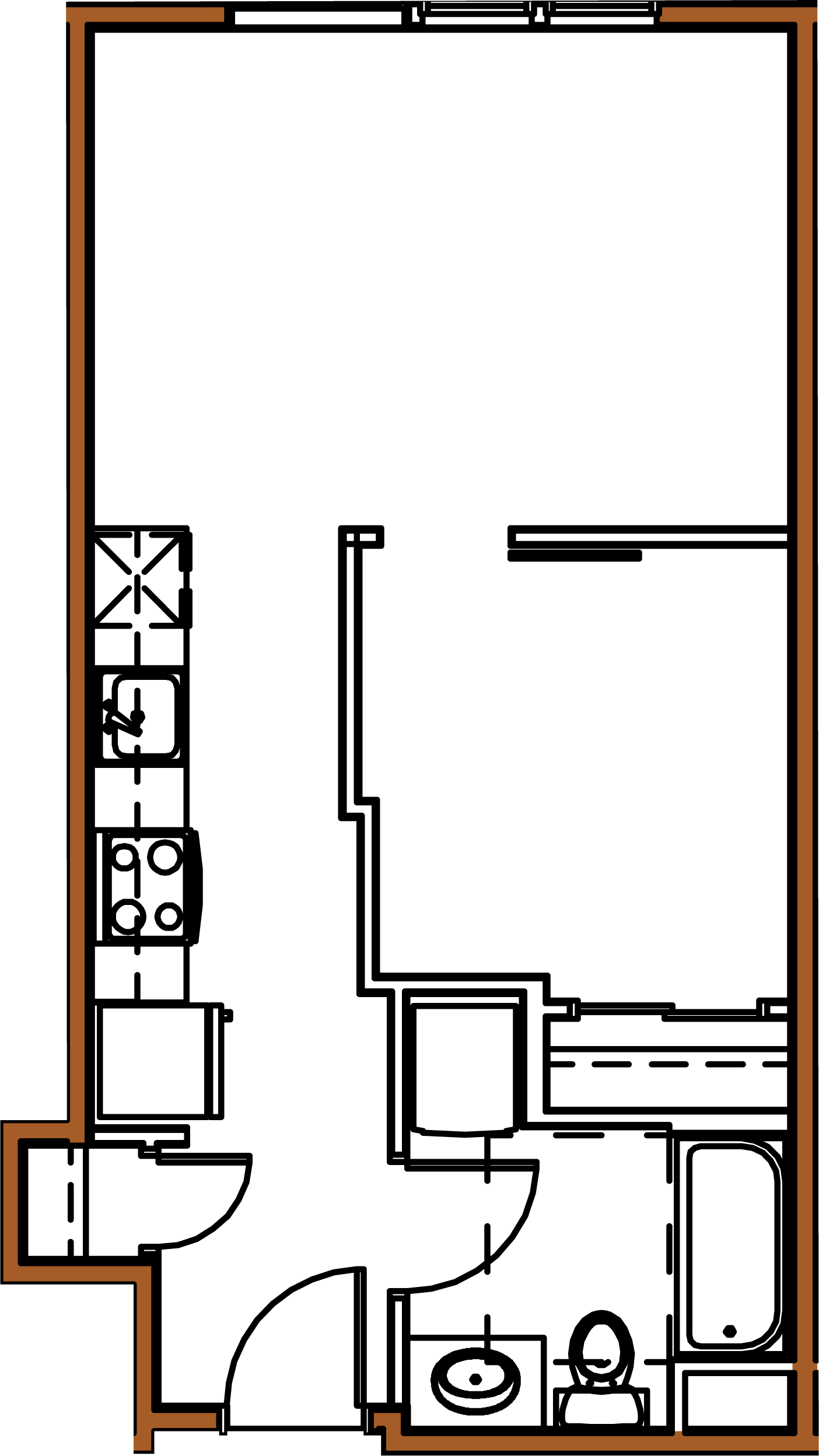 The Marc, 1 Bedroom, Galley - Floorplan.png