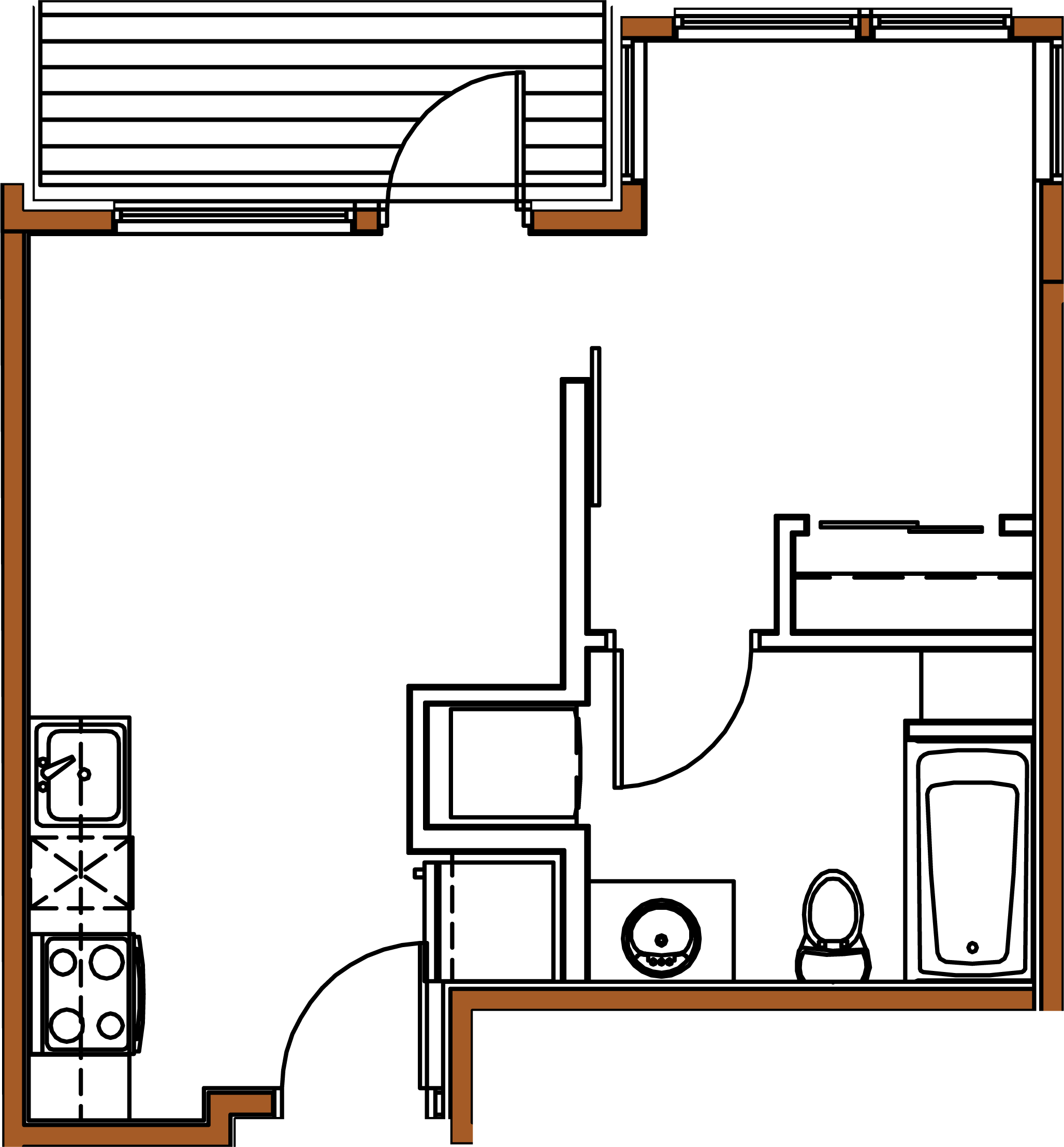 The Alexander, 1 Bedroom, Galley - Floorplan.png