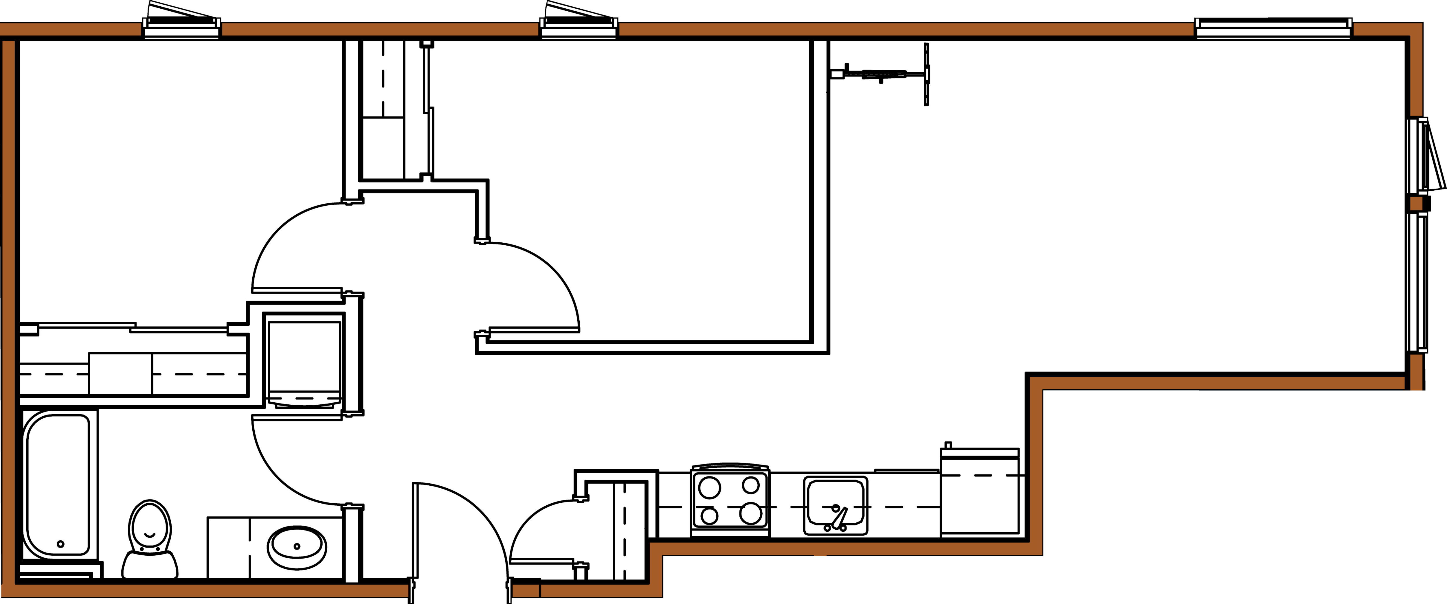 Tillamook Street Lofts, 2 Bedroom, Galley - Floorplan.png