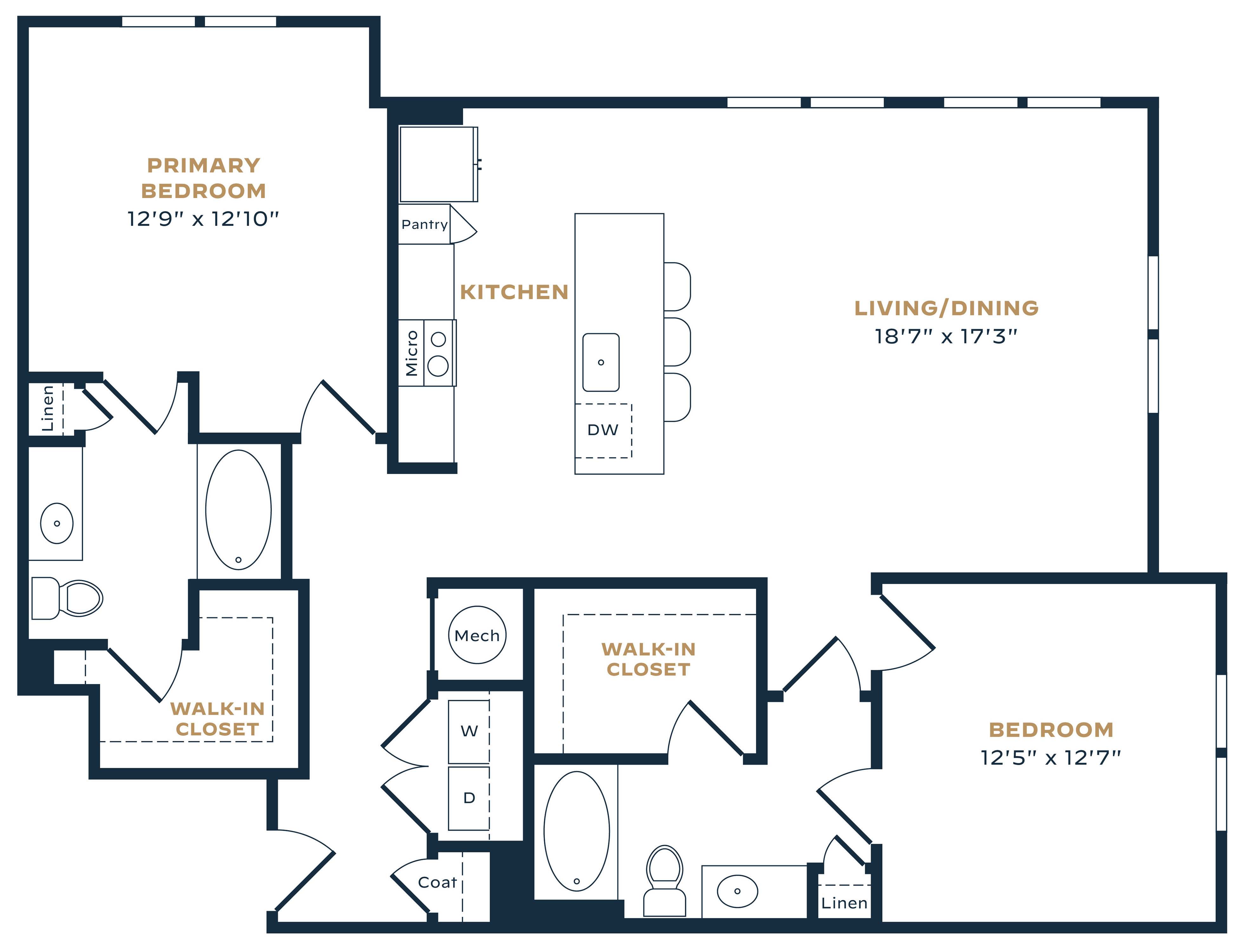 2 Bedroom Apartment – 19025 Stuebner Airline Rd. #632, Spring, TX