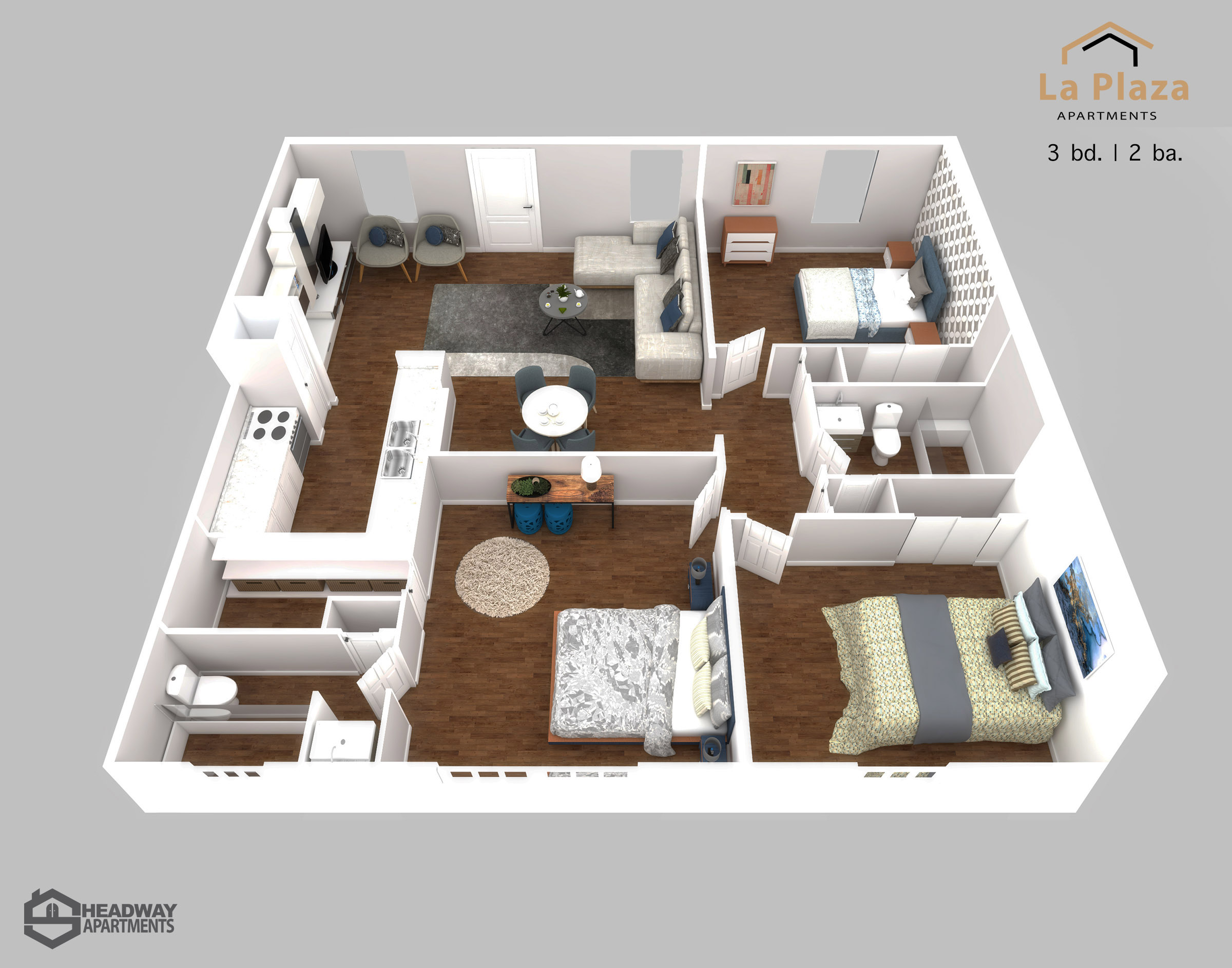 La Plaza Apartments_Headway Management_Houston_3 BEDROOM E1124 SF.jpg