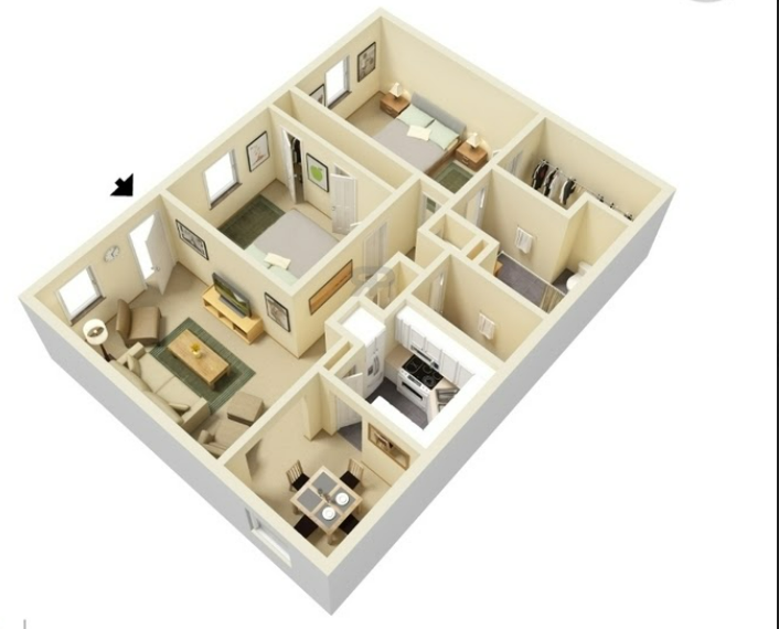 floor plan 2x2 bedroom 1109.png