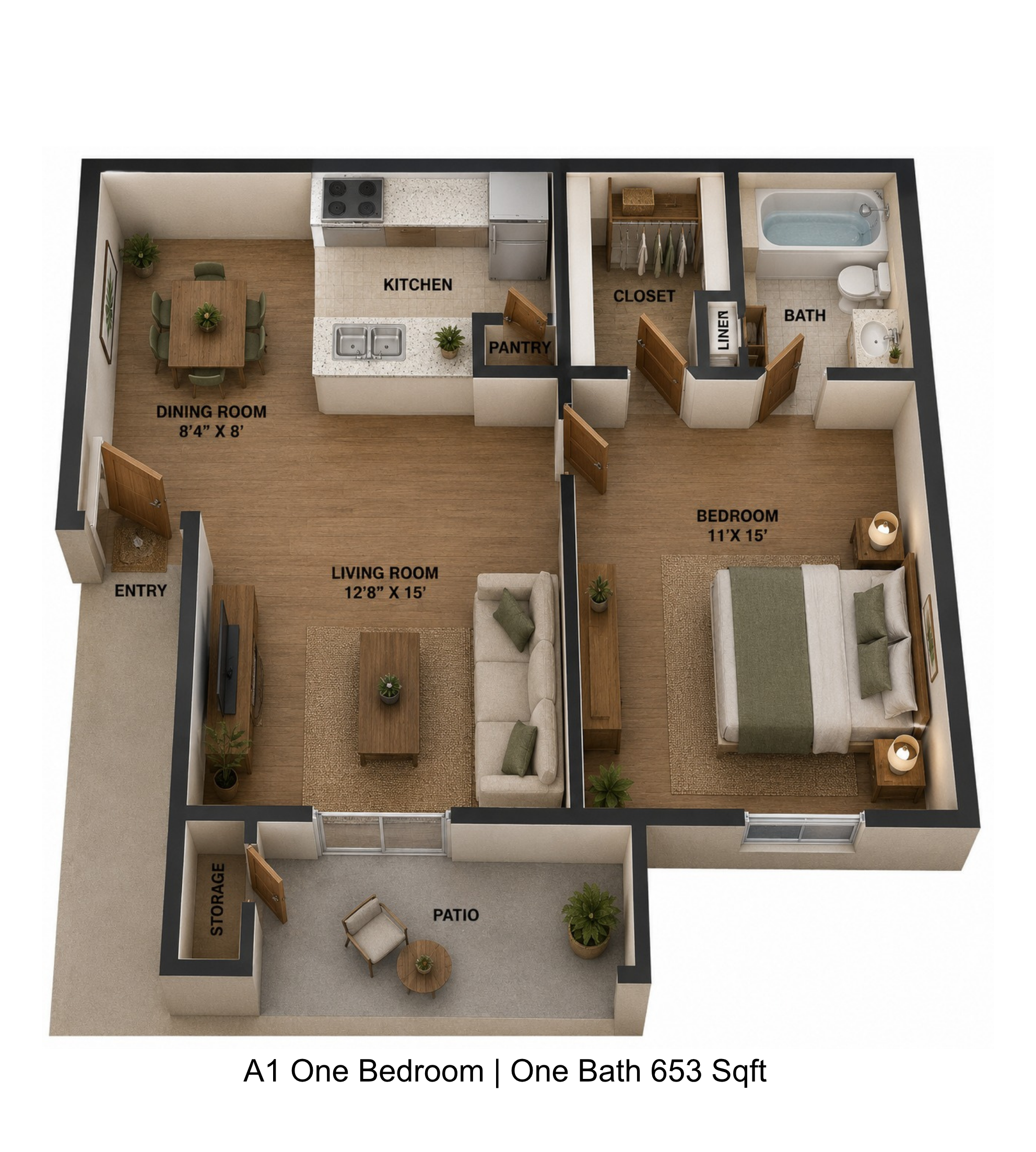 1 Bedroom Apartment – 10225 Bissonnet Street #1203, Houston, TX