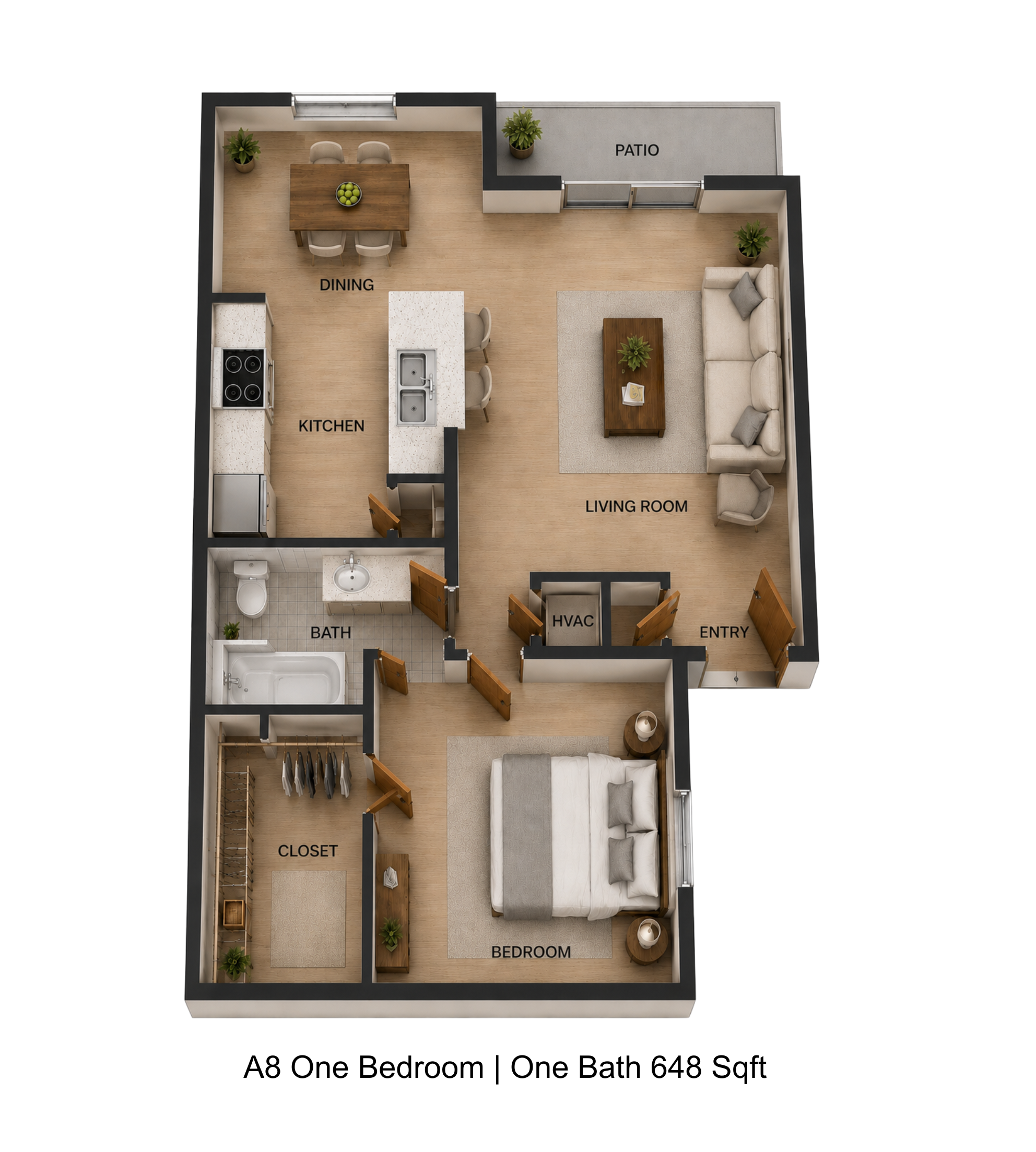 1 Bedroom Apartment – 12200 Fleming Drive #0309A, Houston, TX