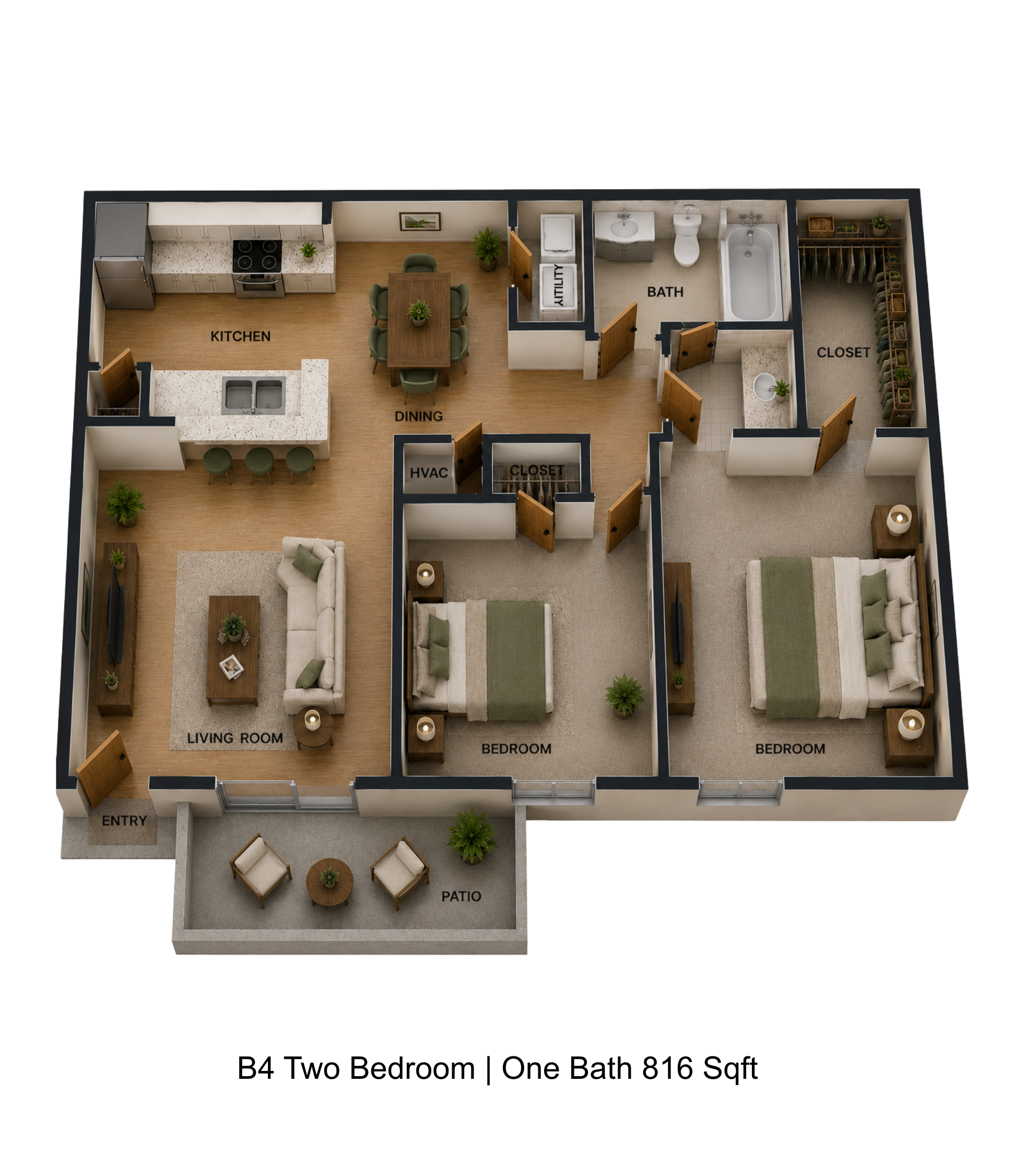 2 Bedroom Apartment – 12200 Fleming Drive #1714B, Houston, TX