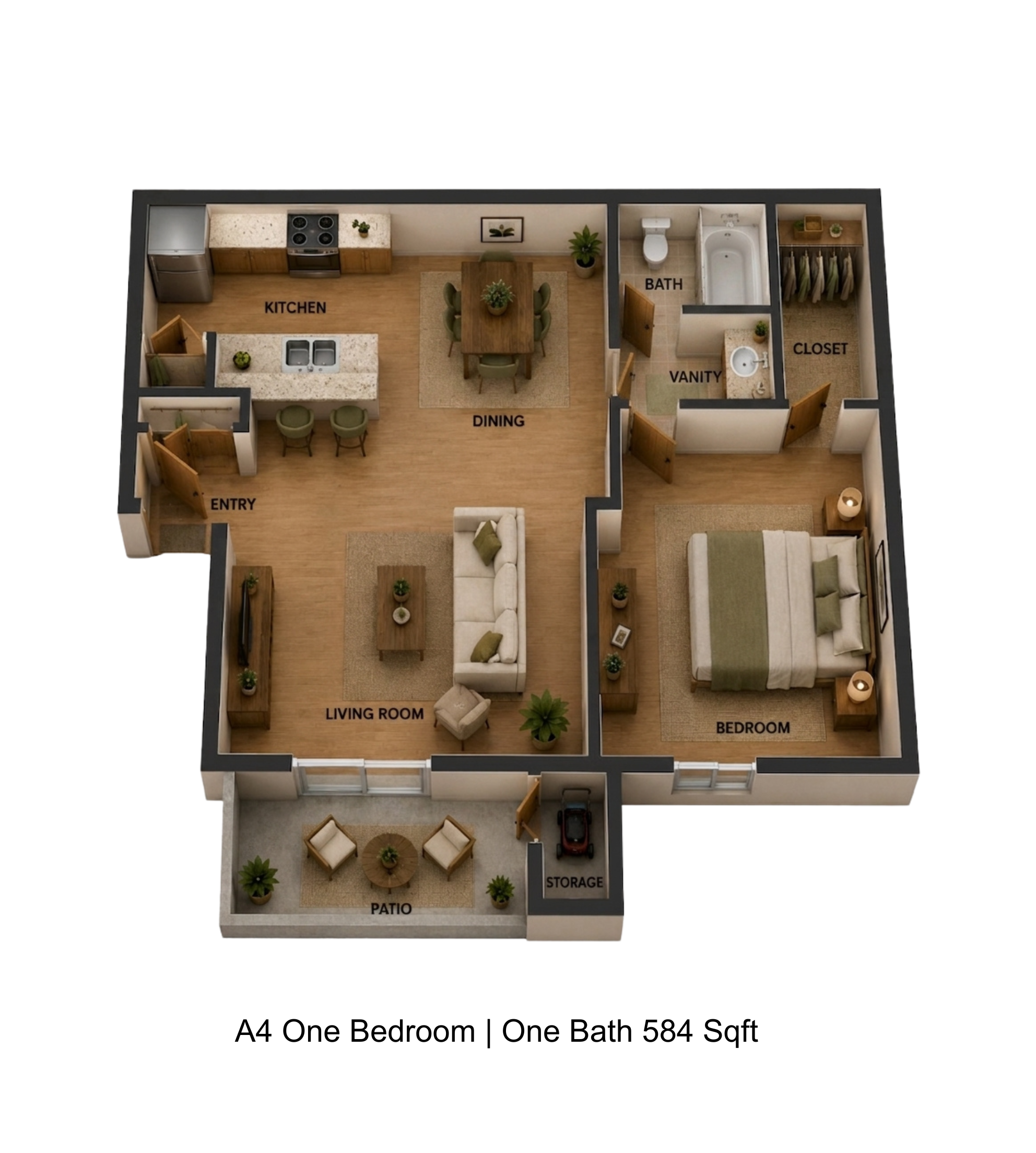 1 Bedroom Apartment – 12200 Fleming Drive #2903B, Houston, TX
