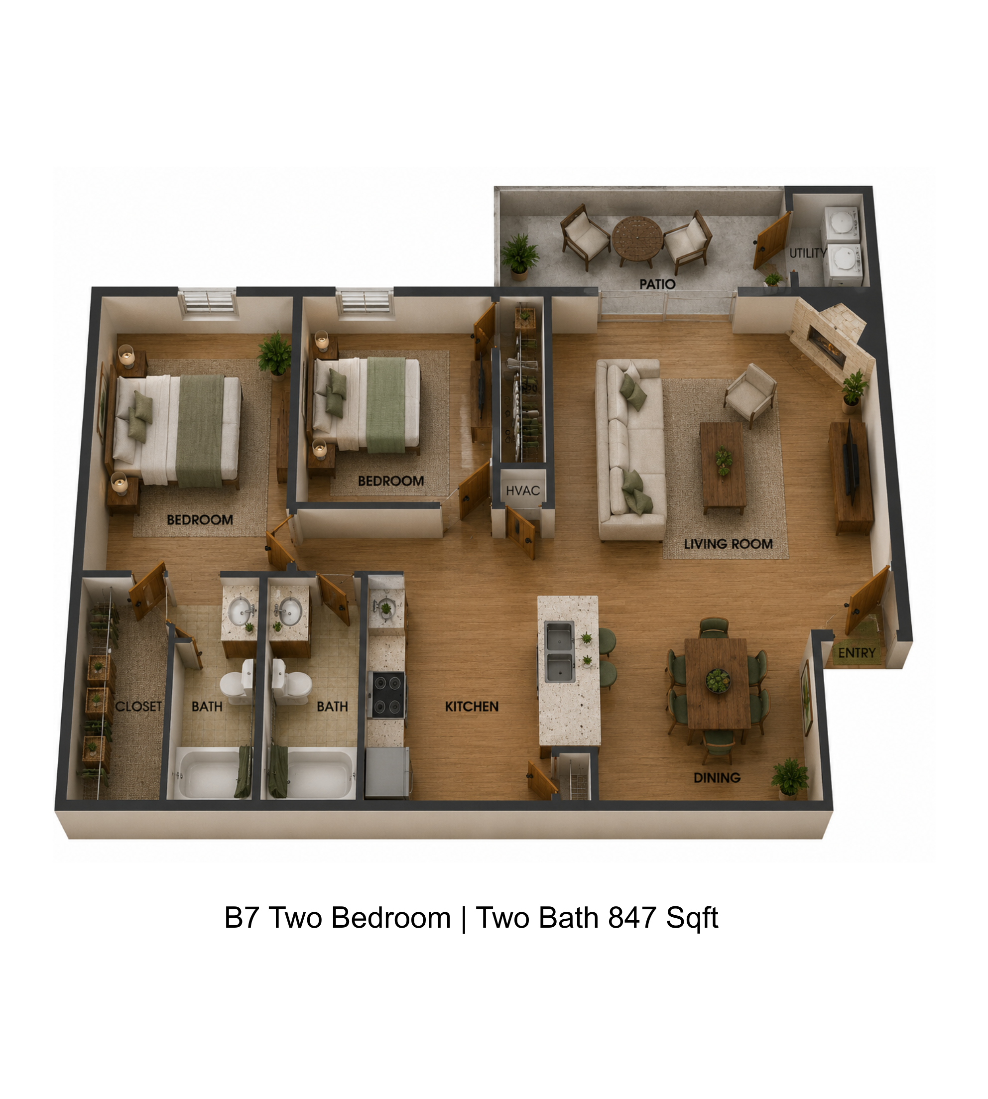 2 Bedroom Apartment – 12200 Fleming Drive #0806A, Houston, TX