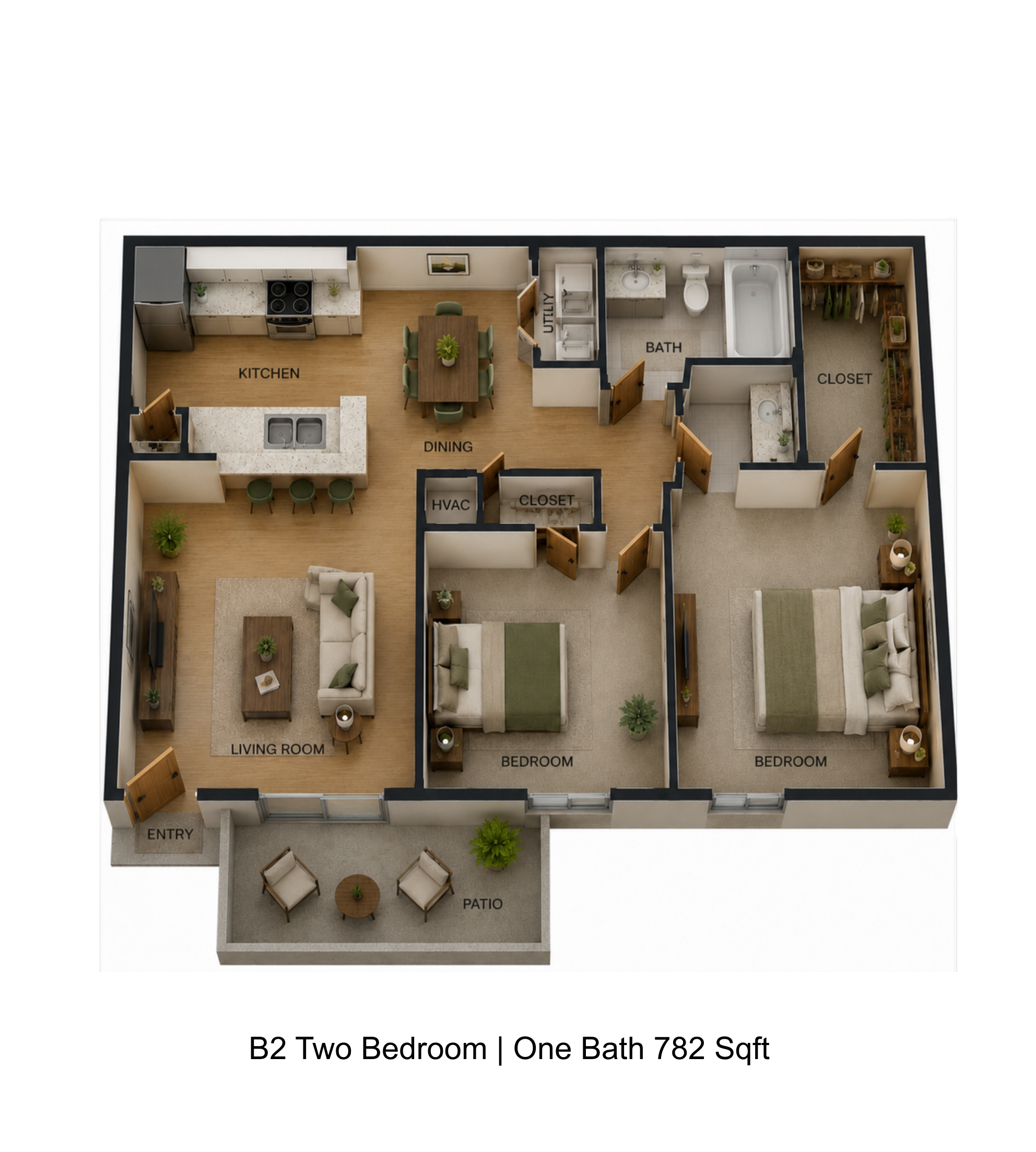 2 Bedroom Apartment – 12200 Fleming Drive #1206A, Houston, TX