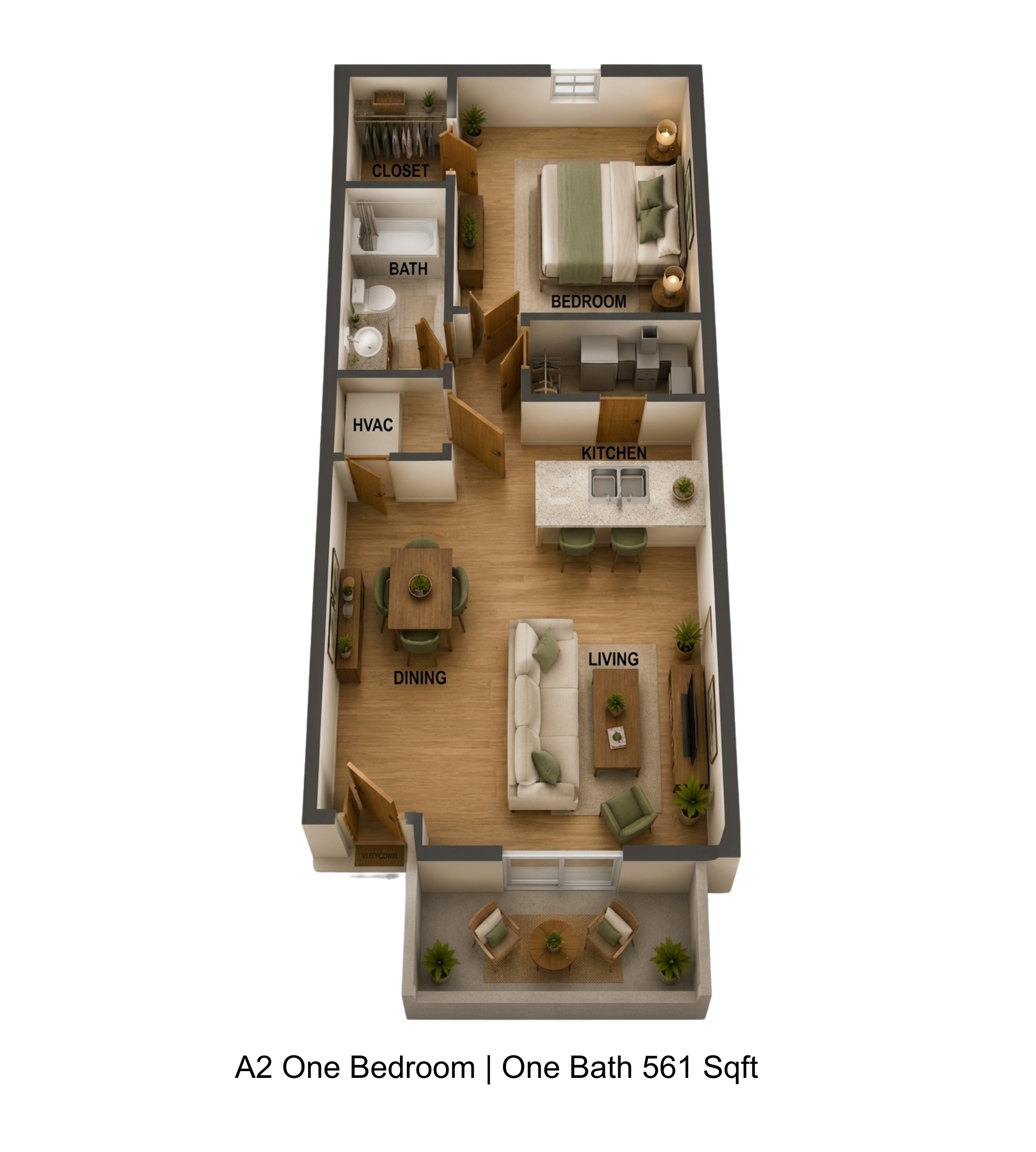 1 Bedroom Apartment – 12200 Fleming Drive #0604A, Houston, TX