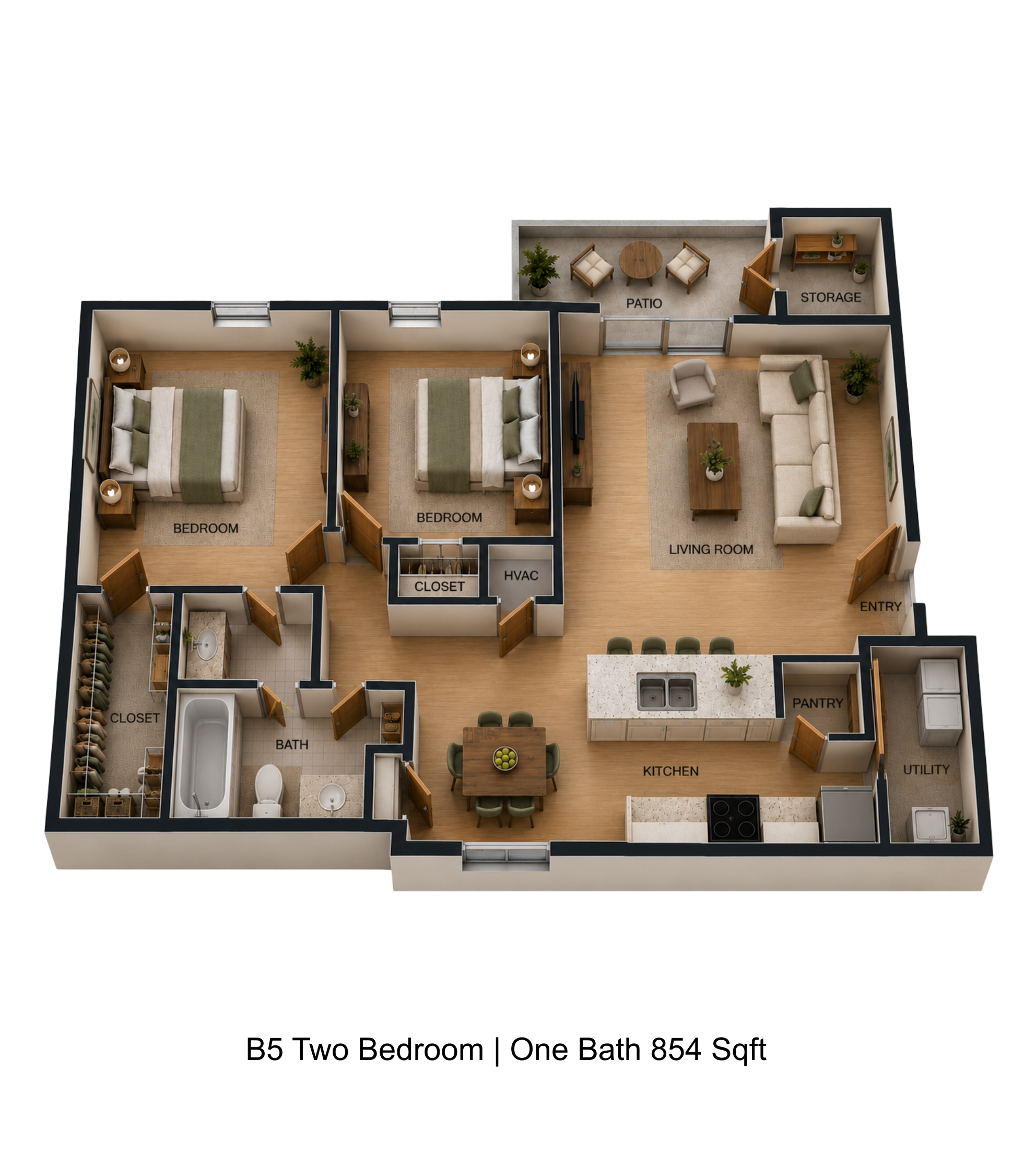 2 Bedroom Apartment – 12200 Fleming Drive #2404B, Houston, TX