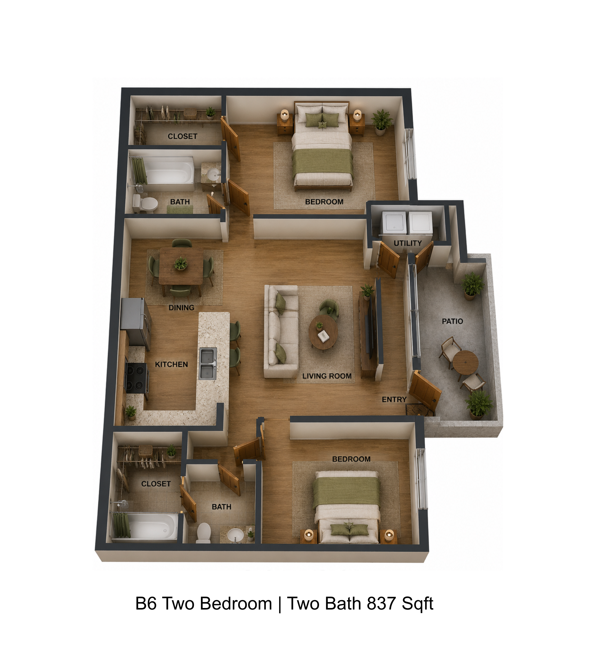 2 Bedroom Apartment – 12200 Fleming Drive #1112A, Houston, TX