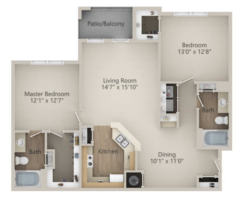 2 Bedroom Apartment – 7800 N Sam Houston Pkwy E #6306, Humble, TX
