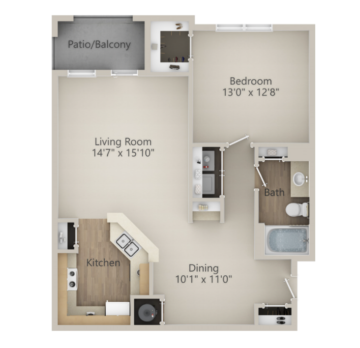 1 Bedroom Apartment – 7800 N Sam Houston Pkwy E #9105, Humble, TX