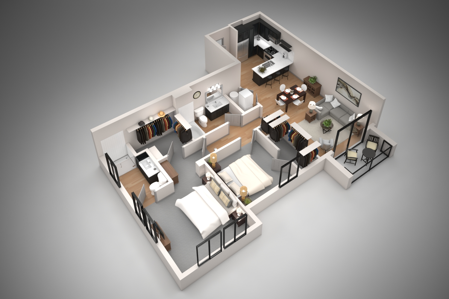 Floor-plan diagram at The Astor at Osborn.