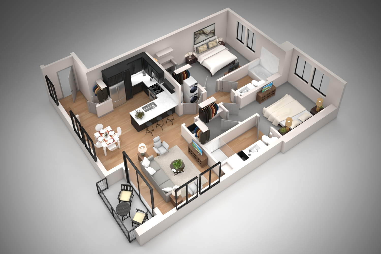 Floor-plan diagram at The Astor at Osborn.