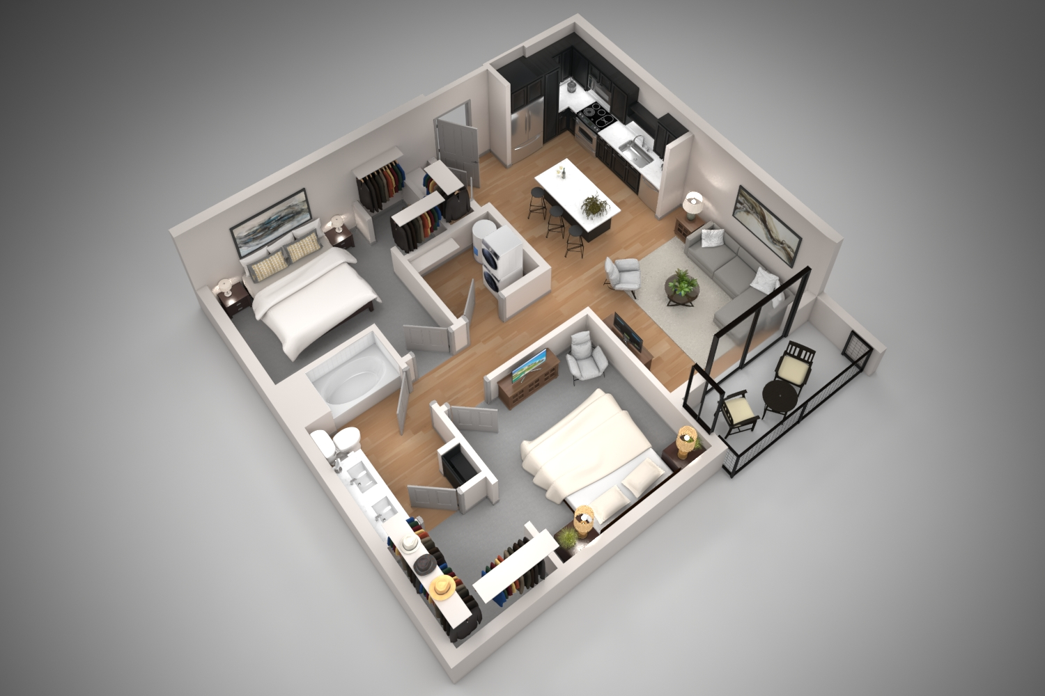 Floor-plan diagram at The Astor at Osborn.