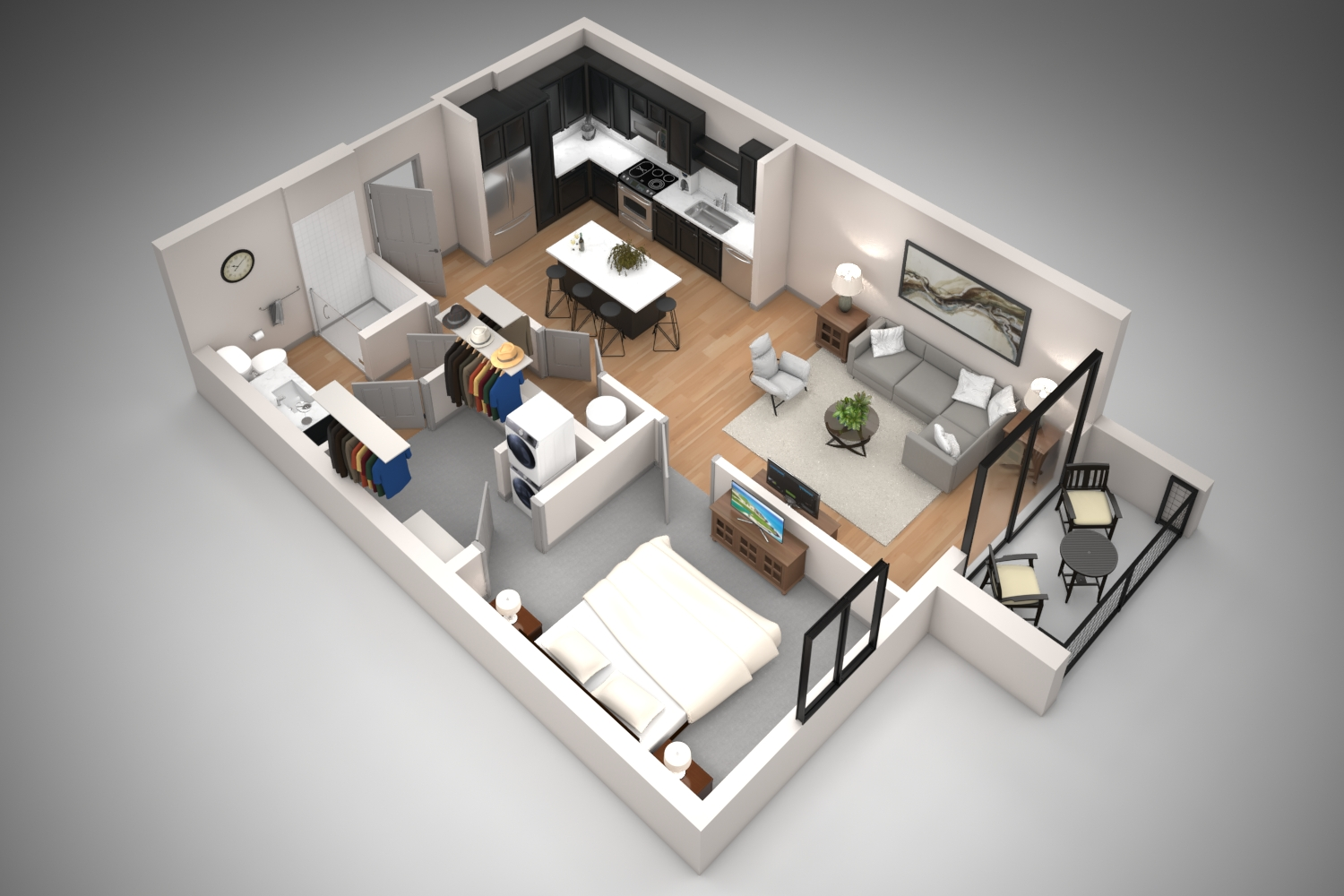 Floor-plan diagram at The Astor at Osborn.