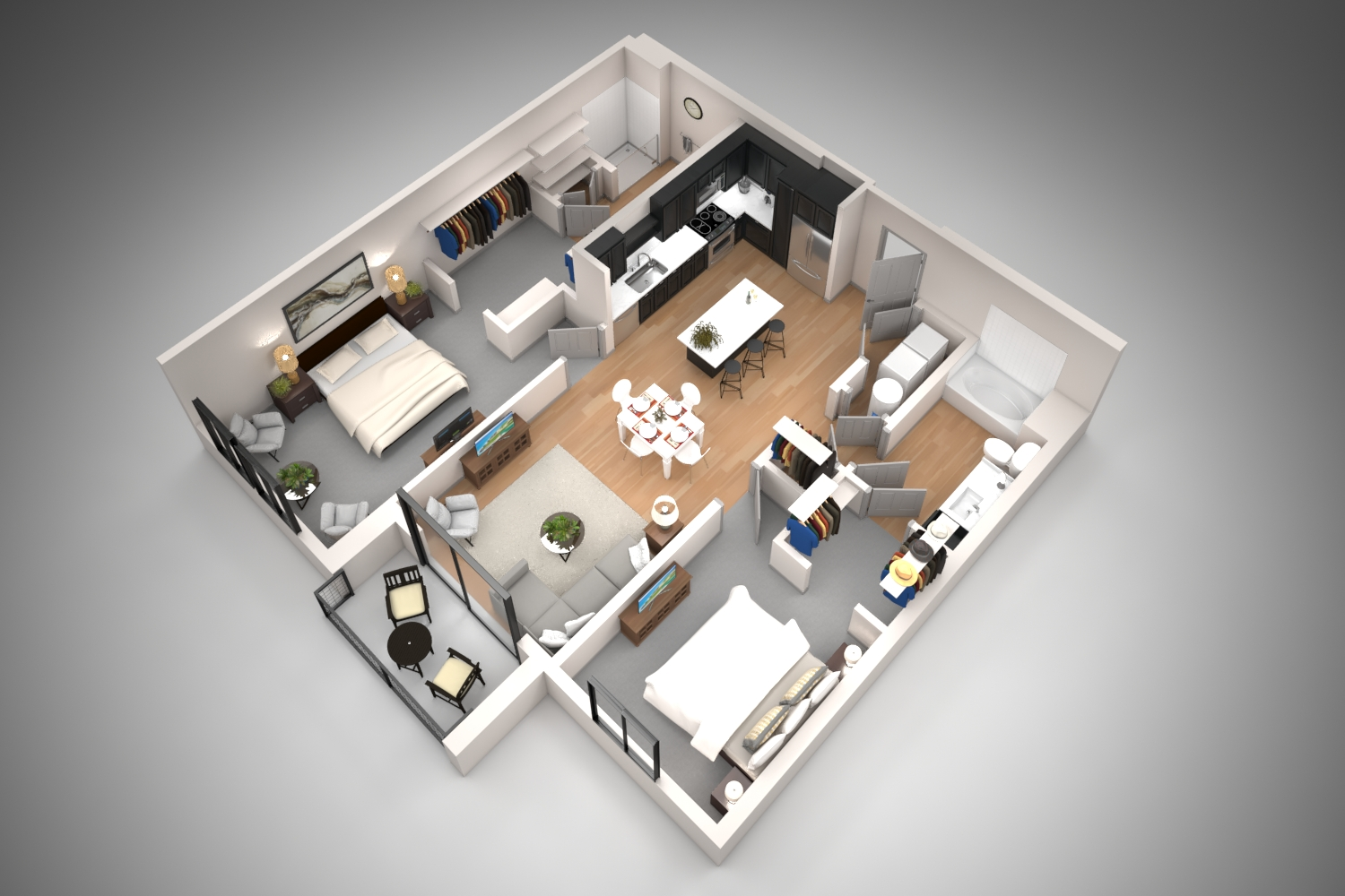 Floor-plan diagram at The Astor at Osborn.
