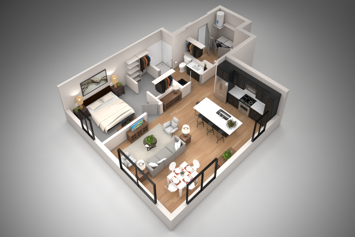 Floor-plan diagram at The Astor at Osborn.