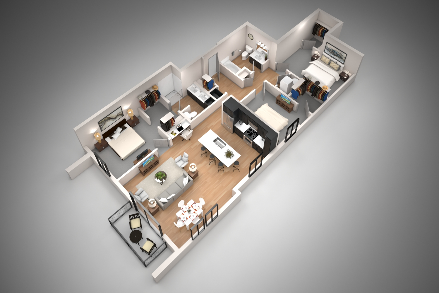 Floor-plan diagram at The Astor at Osborn.