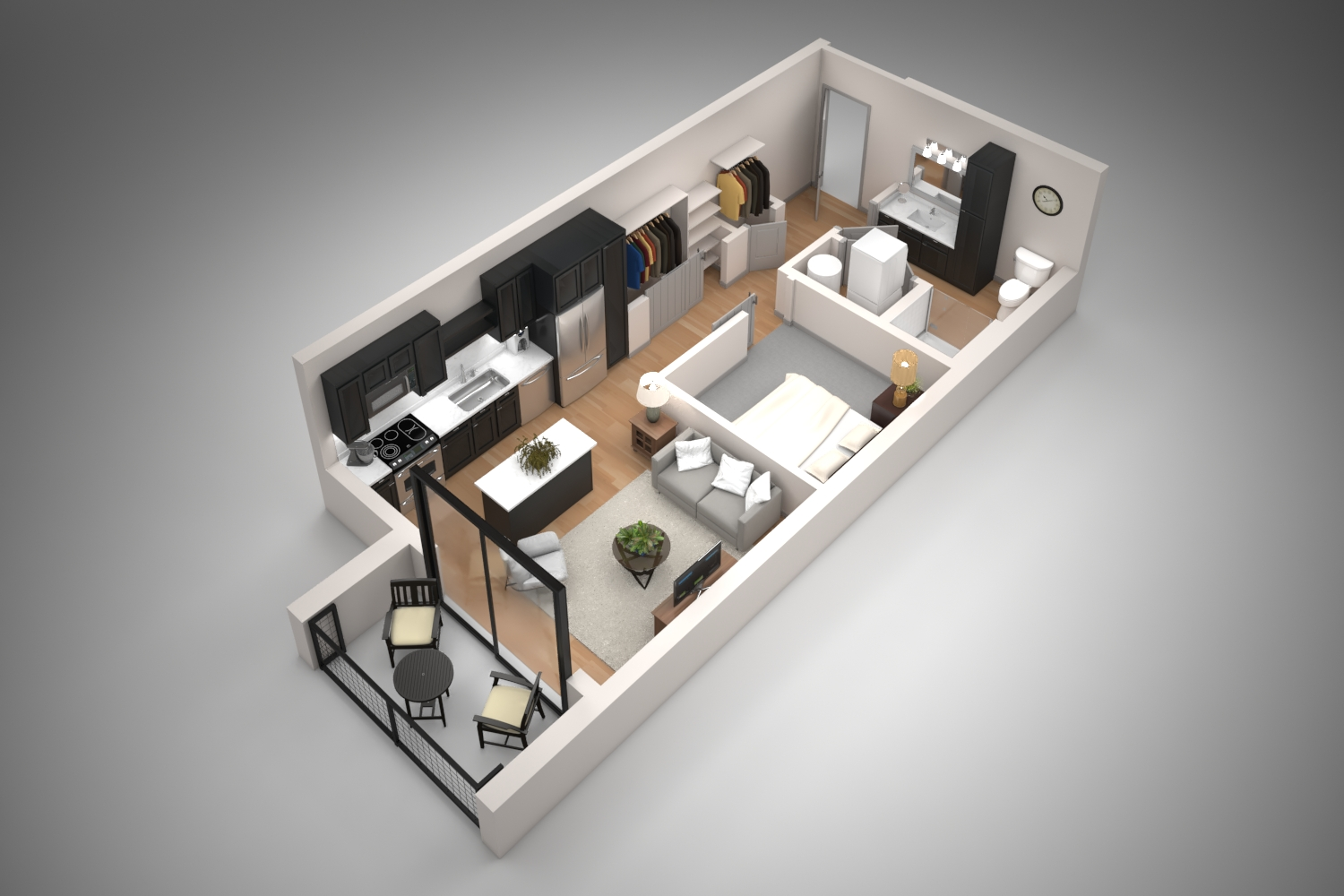 Floor-plan diagram at The Astor at Osborn.