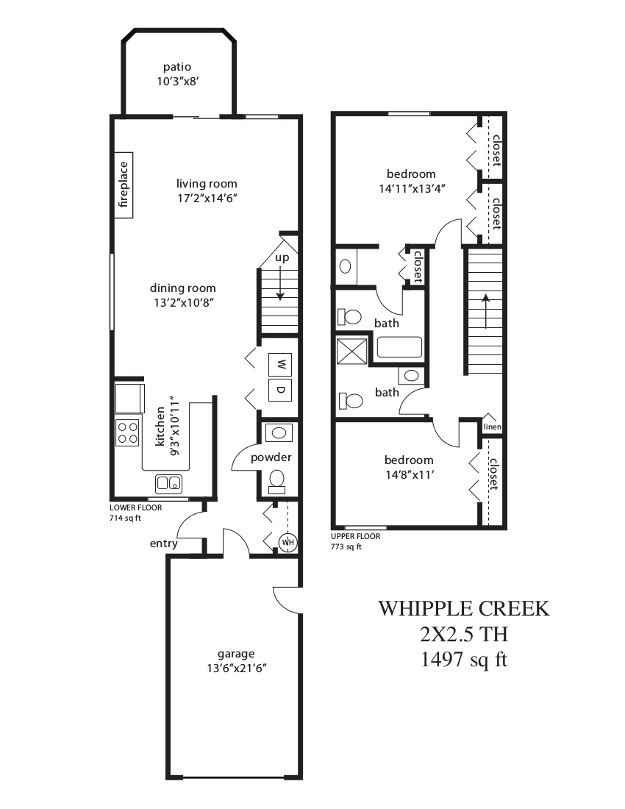 Floor Plans Whipple Creek Village Townhomes and