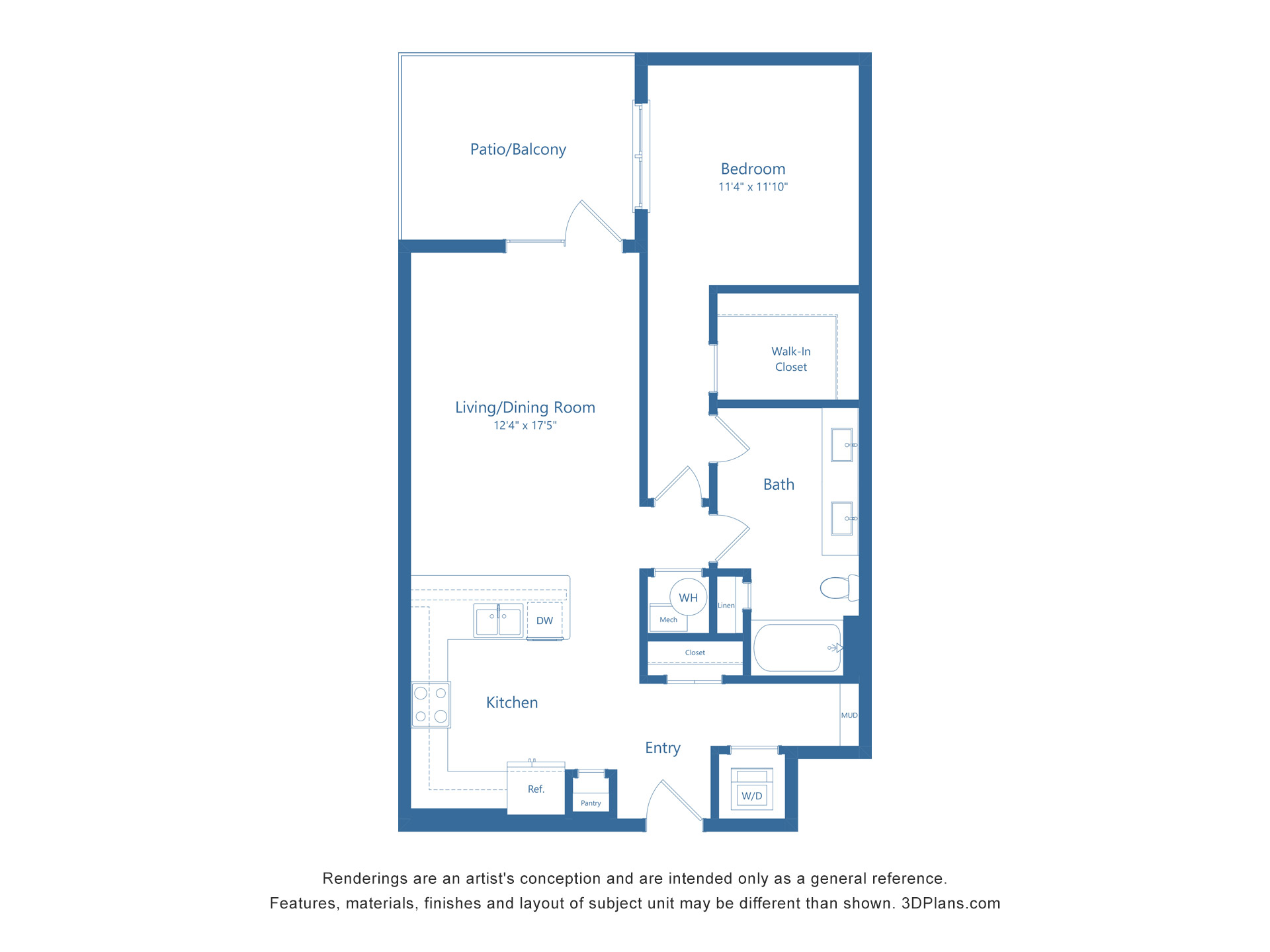 A10 | 1 Bed | 1 Bath Image