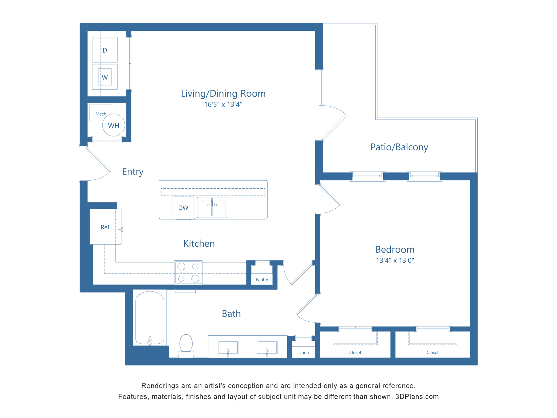 A8 | 1 Bed | 1 Bath Image