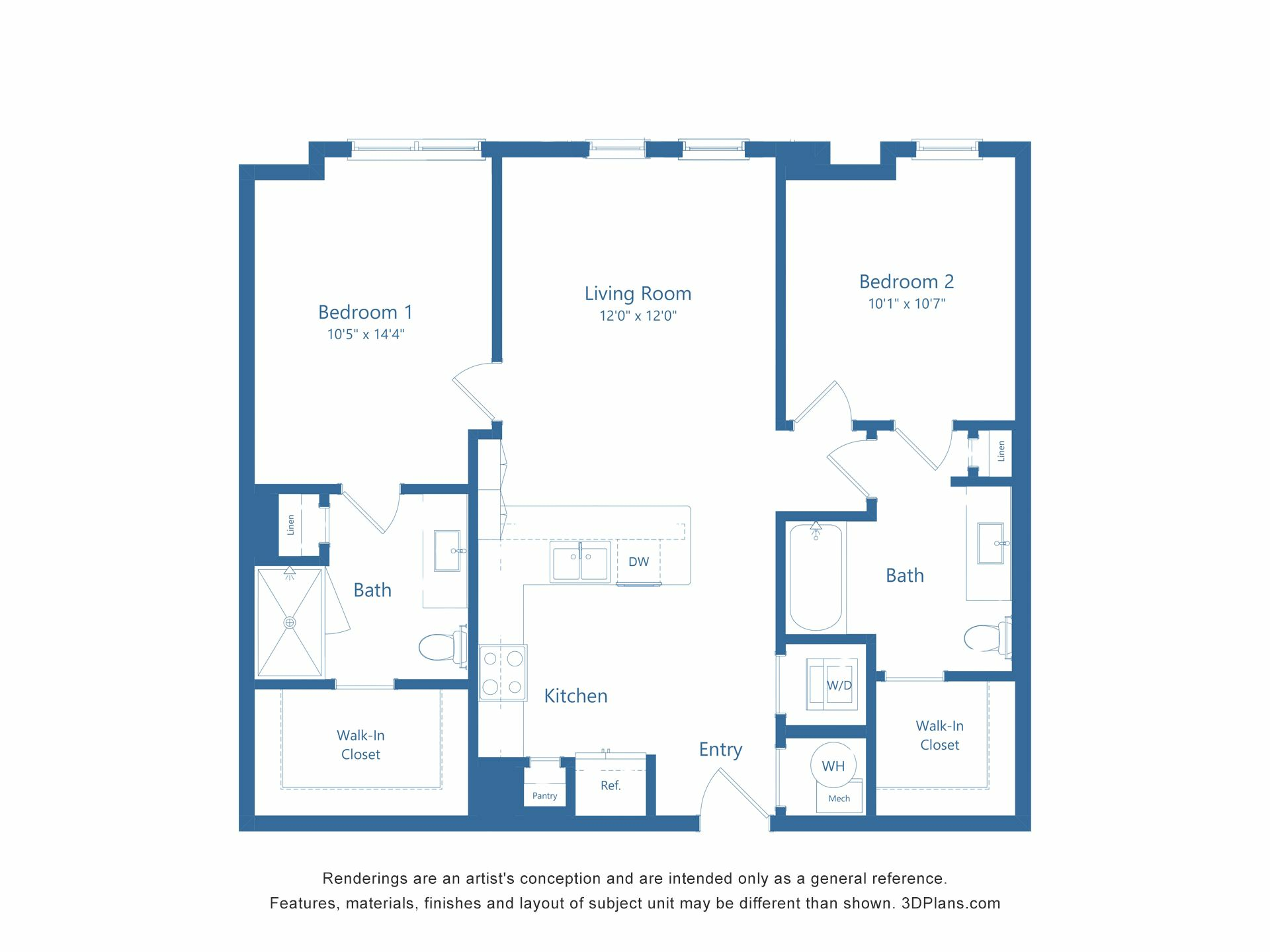 B2 | 2 Bed | 2 Bath Image