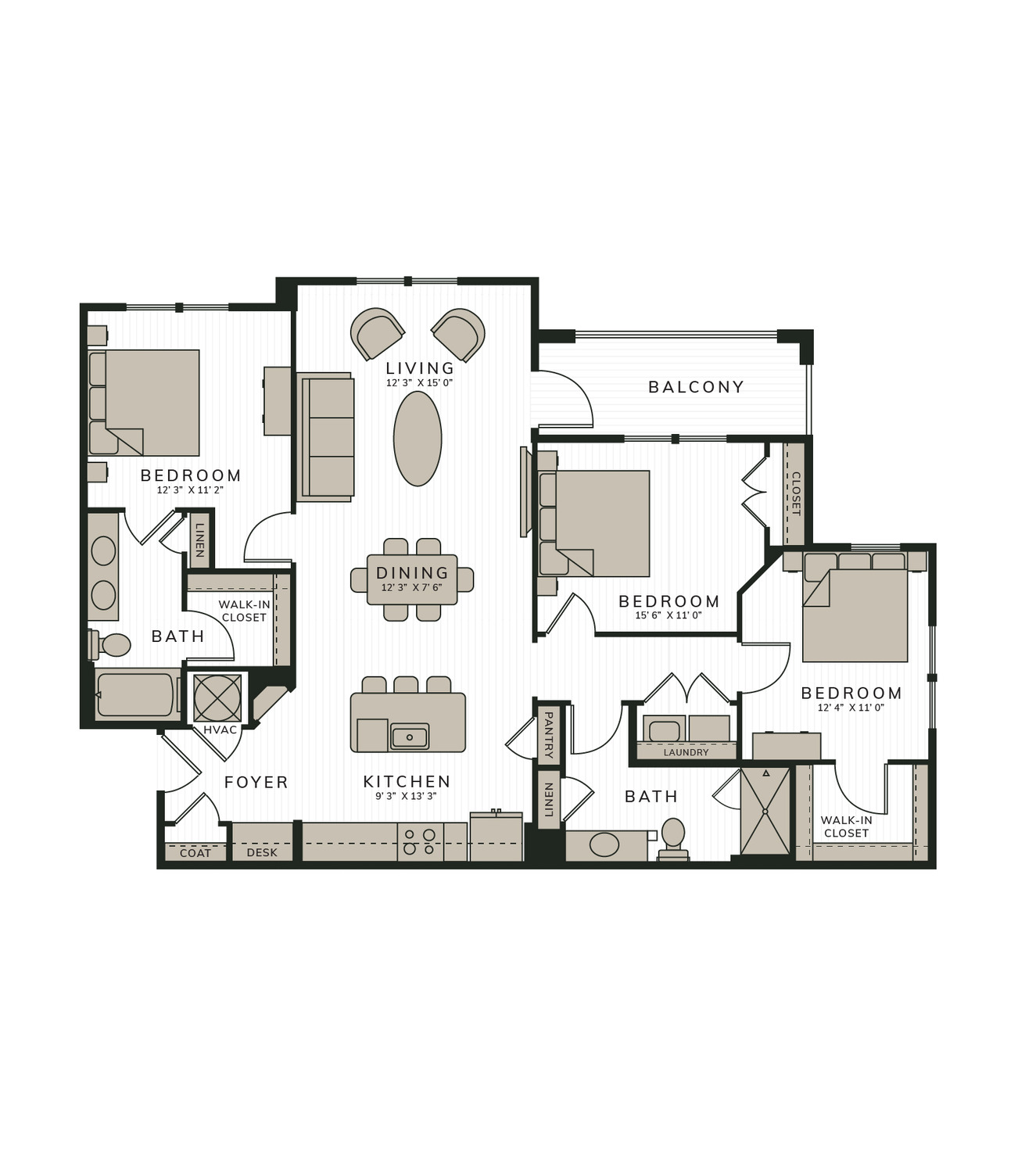 The Paisley | 3 Bed | 2 Bath Image
