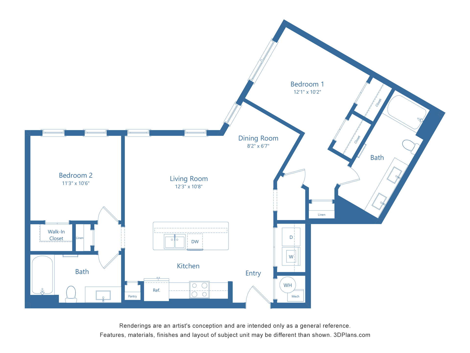 B3 | 2 Bed | 2 Bath Image