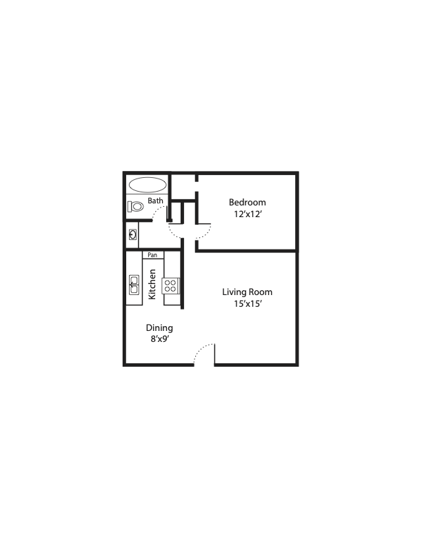 THE OASIS - 1 BED - 1 BATH - 700sq.ft.