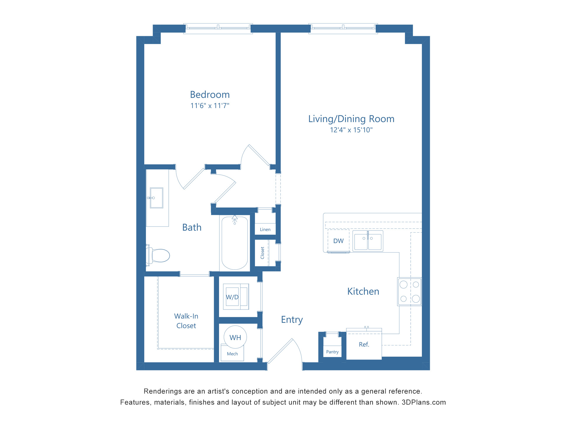 A4 | 1 Bed | 1 Bath Image