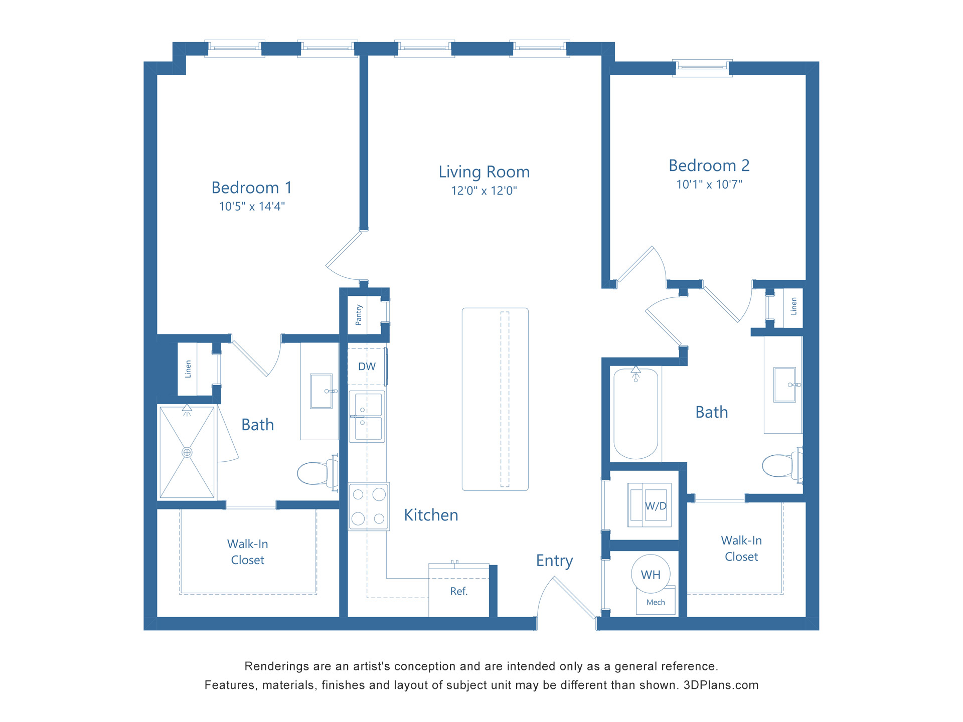 B1 | 2 Bed | 2 Bath  Image