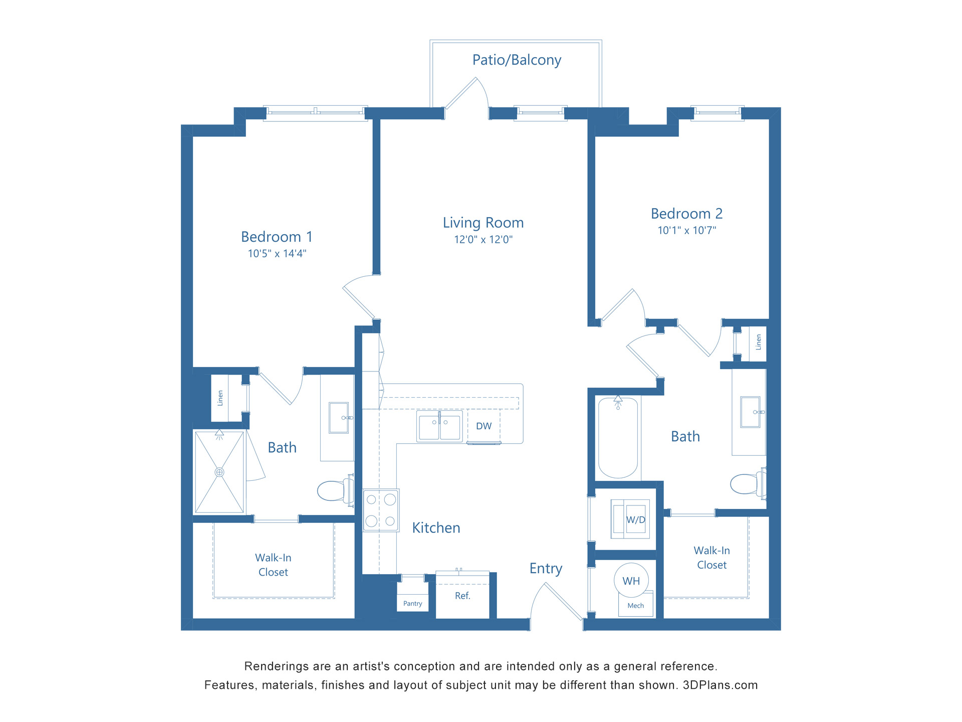 B2 | 2 Bed | 2 Bath Image