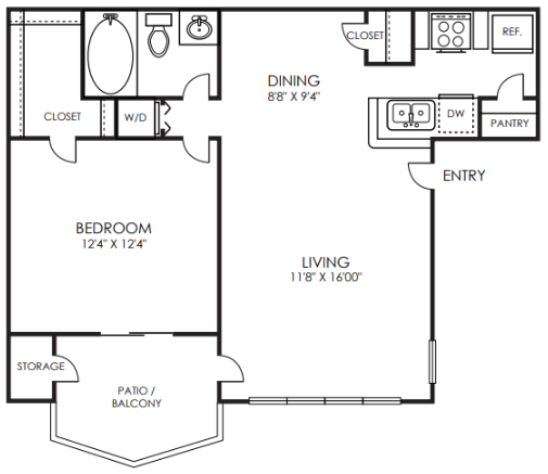 1 Bedroom Apartment – 900 Henderson Avenue #917, Houston, TX