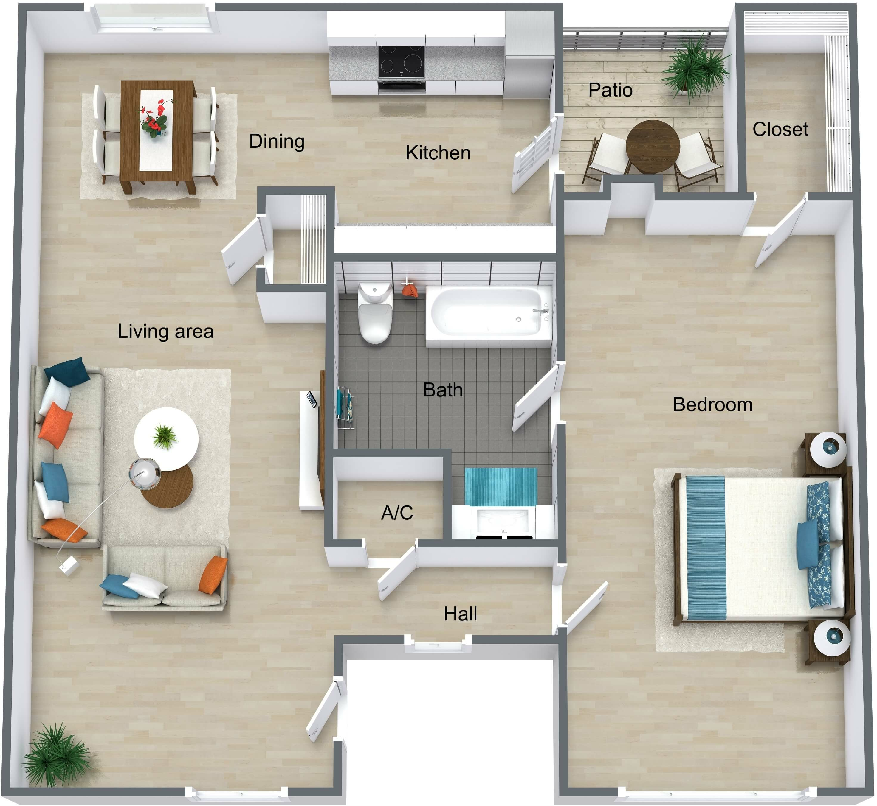 Wymore Grove Apts - 1_1 765 sf - 3D Floor Plan (1).jpeg