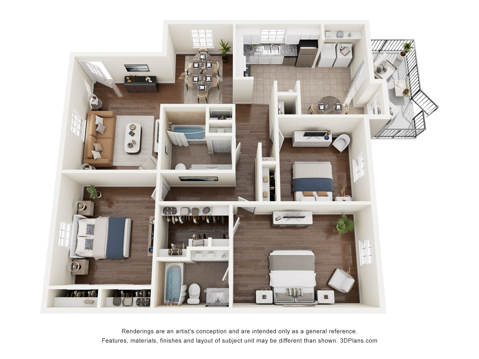 3 Bedroom Apartment – 14814 Perthshire Road #114, Houston, TX